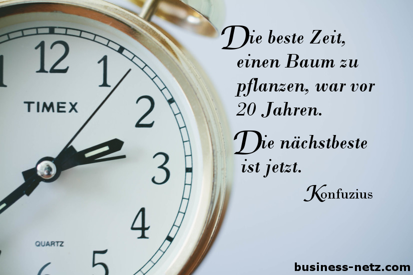 Die beste Zeit, einen Baum zu pflanzen, war vor 20 Jahren. Die nächstbeste Zeit ist jetzt auf www.business-netz.com