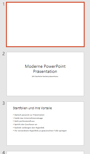 Gute Powerpoint Prasentation Mit Startfolie Flexibel Prasentieren