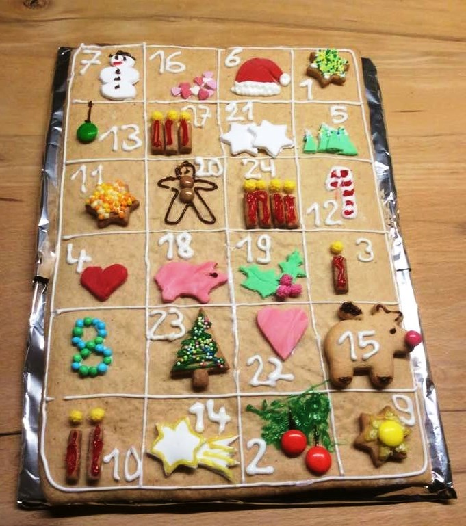 Adventskalender selbstgebacken