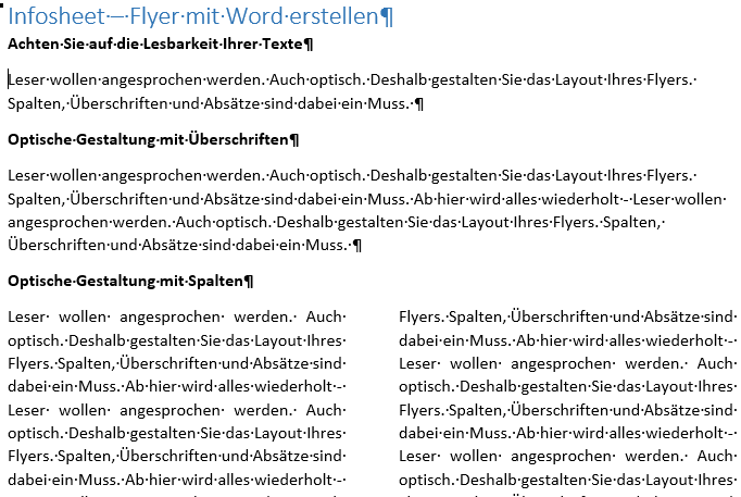 Flyer In Word Selbst Gestalten Und Ausdrucken 4 Tricks