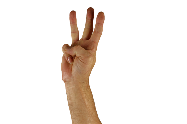 3 Finger einer Hand