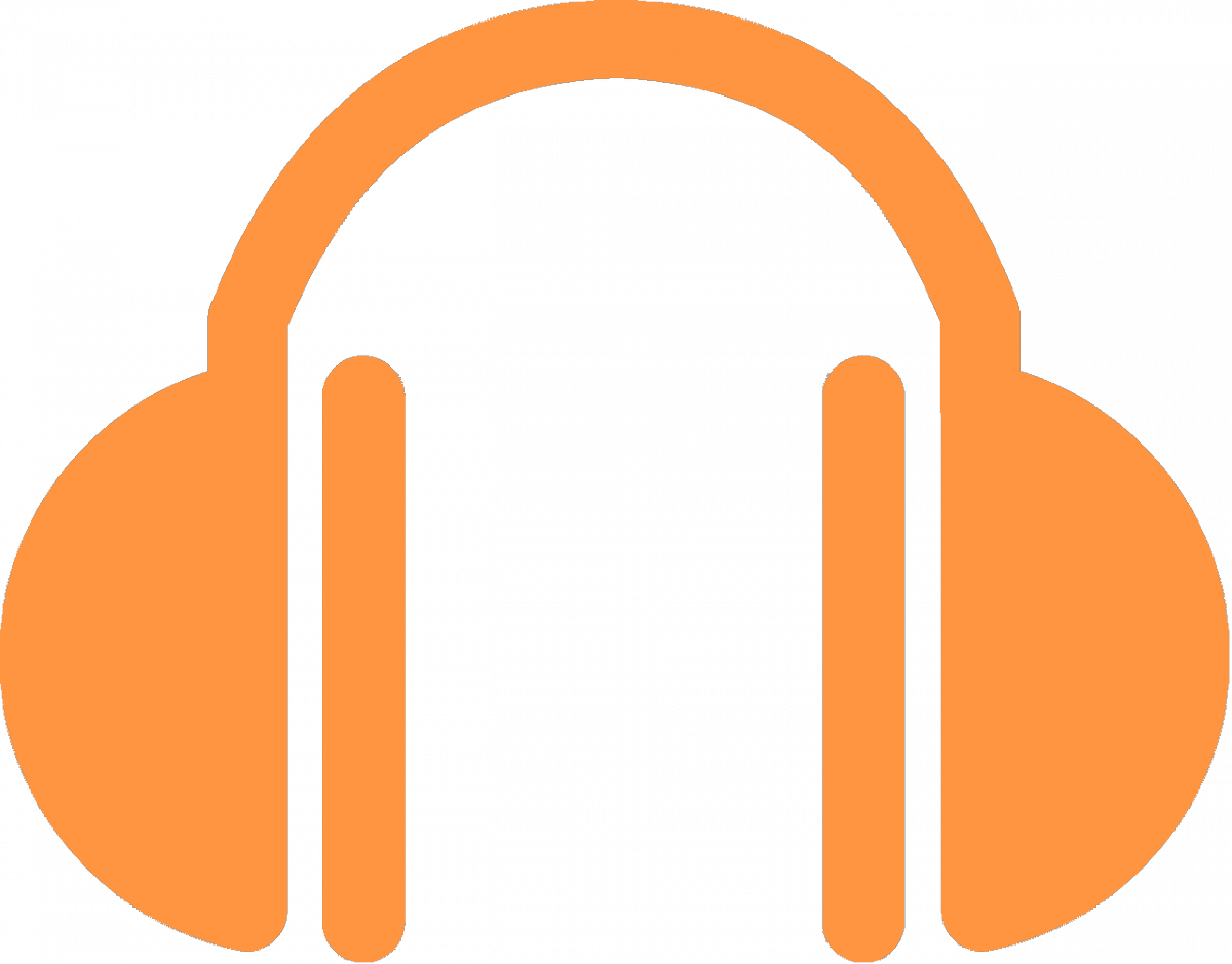 Kopfhörer als Icon für Podcast