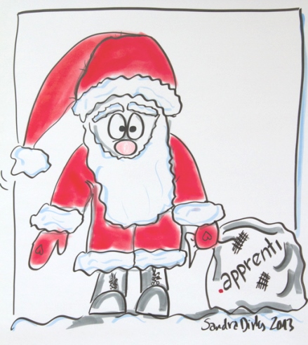 Ratlos schauender Weihnachtsmann 2013 - by Sandra Dirks